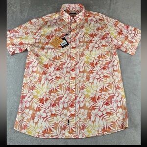 Benson mens short sleeve button up Hawaiian shirt size M